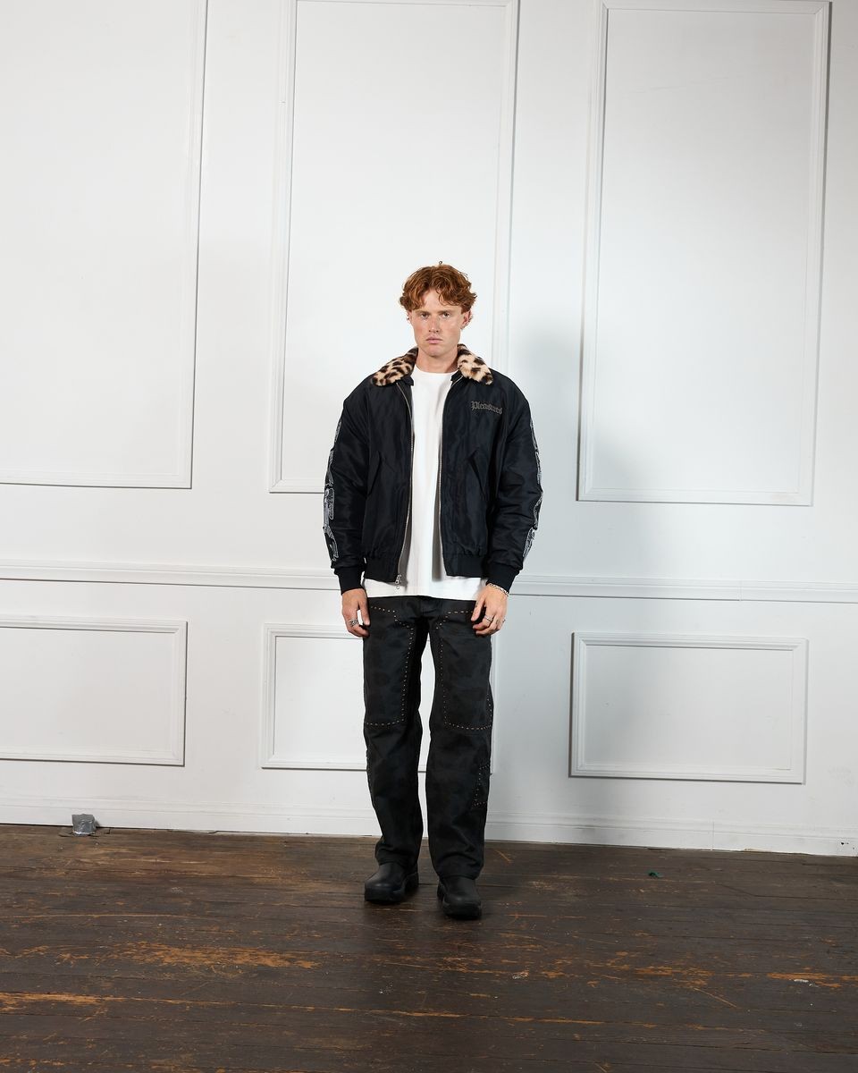 ��PLEASURES/�ץ쥸�㡼����ANGEL DEMON FLIGHT JACKET �ե饤�ȥ��㥱�å� / BLACK