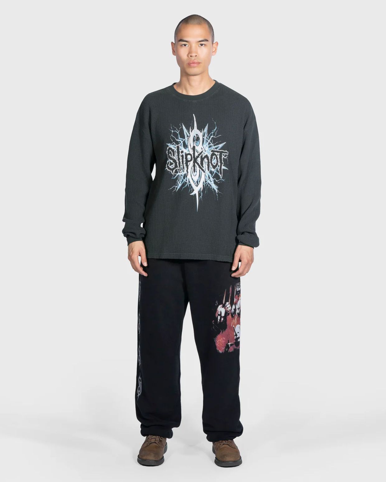 ��PLEASURES/�ץ쥸�㡼����SLIPKNOT/����åץΥåȡ�SELF-TITLED SWEATPANTS �ѥ�� / BLACK