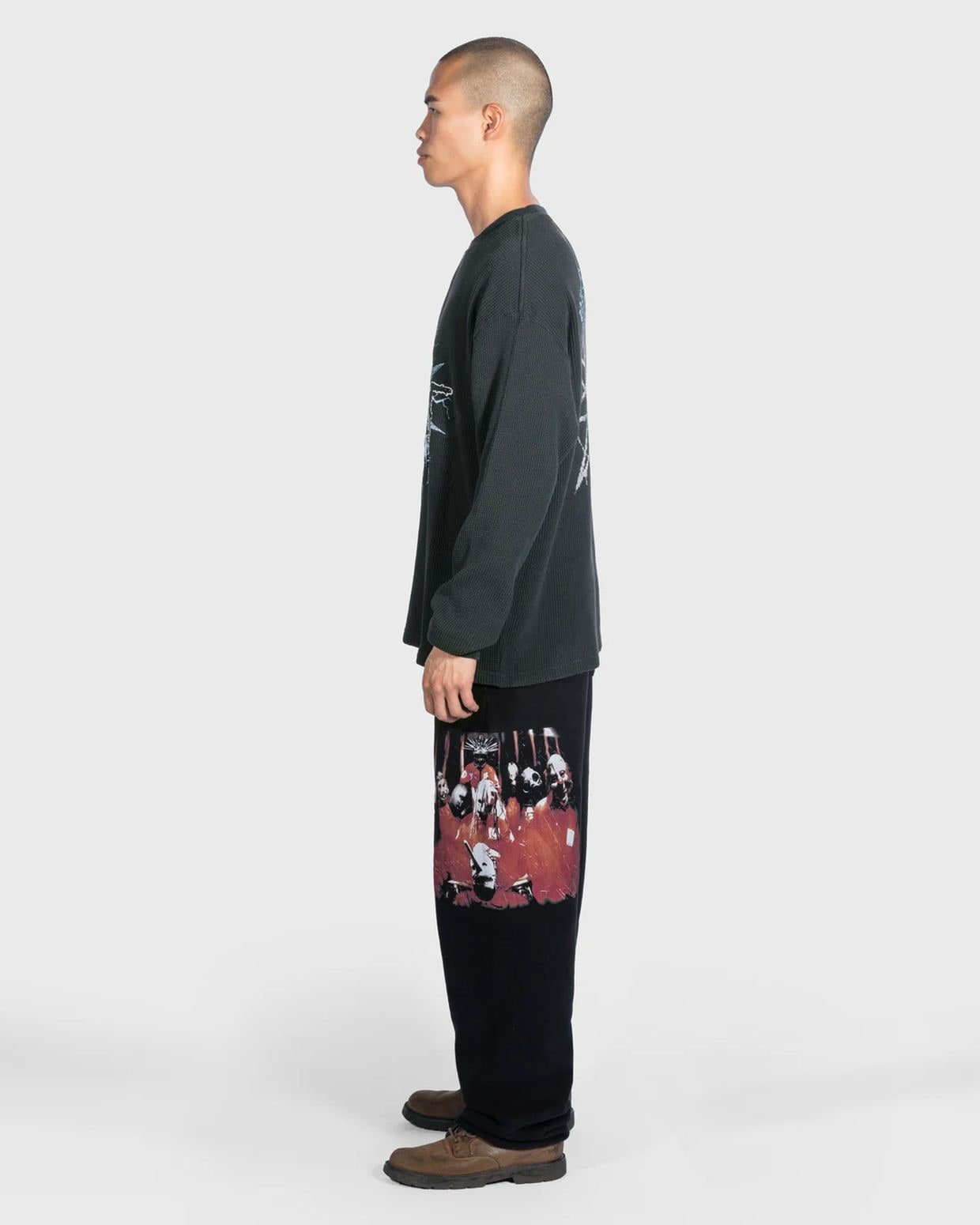 ��PLEASURES/�ץ쥸�㡼����SLIPKNOT/����åץΥåȡ�SELF-TITLED SWEATPANTS �ѥ�� / BLACK