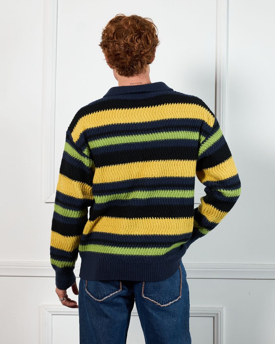��PLEASURES/�ץ쥸�㡼����COOPER POLO SWEATER �ݥ��������� / YELLOW