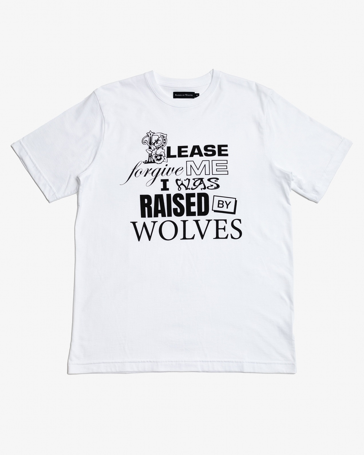 RAISED BY WOLVES/쥤ɥХ֥PLEASE FORGIVE ME TEE T / WHITE ۥ磻 