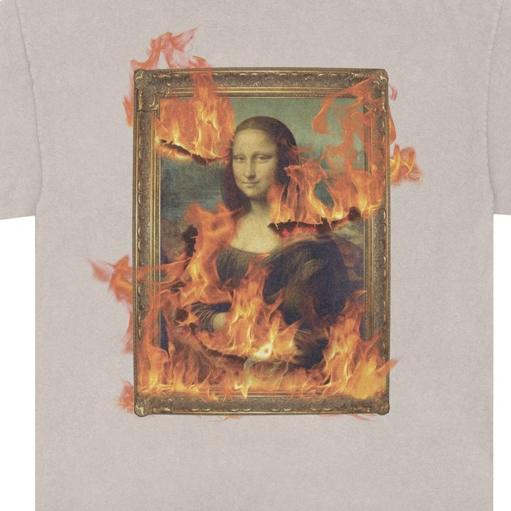 PLEASURES/ץ쥸㡼BURN AGAIN T-SHIRT T / MUSHROOM