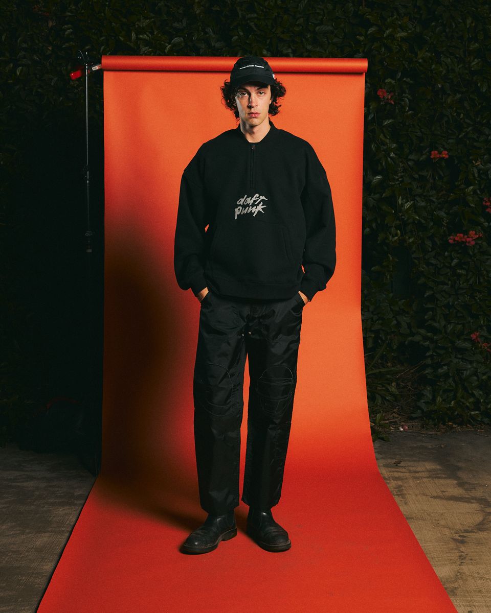 ��PLEASURES/�ץ쥸�㡼����DAFT PUNK/���եȡ��ѥ󥯡�PRIMETIME QUARTER ZIP ���åץե꡼�� / BLACK