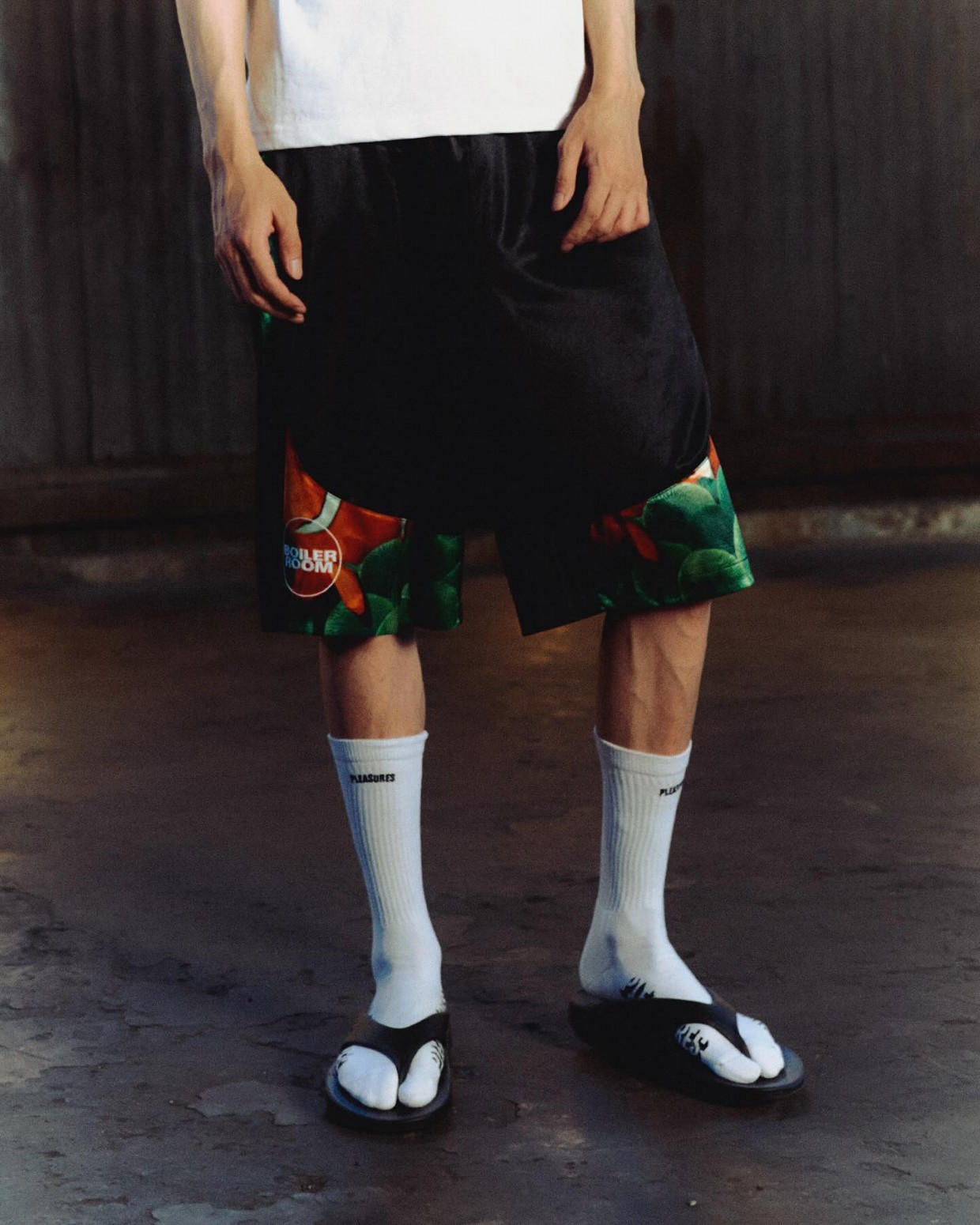 ��PLEASURES/�ץ쥸�㡼����BOILER ROOM��AQUA SPORT SHORTS ���硼�ȥѥ�� / BLACK