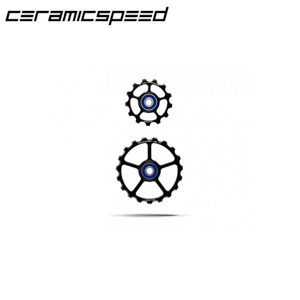 CeramicSpeed セラミックスピード O/Sスペアプーリーキット 1P 13/19T ブラック 【COATED】　【プーリー単体×2個】 コーテッドセラミックベアリング|CeramicSpee