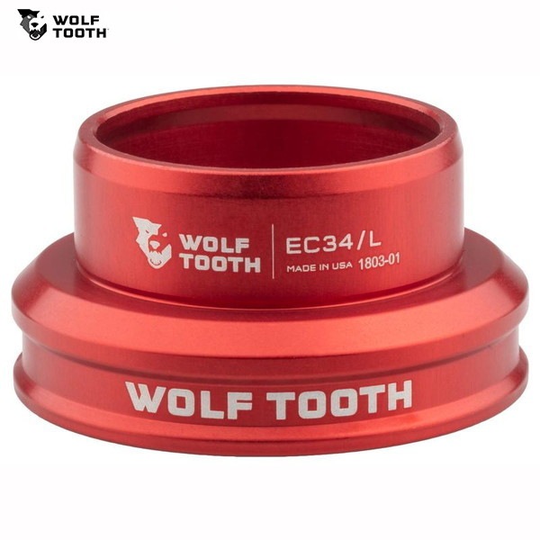 WolfTooth ウルフトゥース Wolf Tooth EC34/30 Lower Headset Red|WolfTooth/ウルフトゥース|ヘッドパーツ