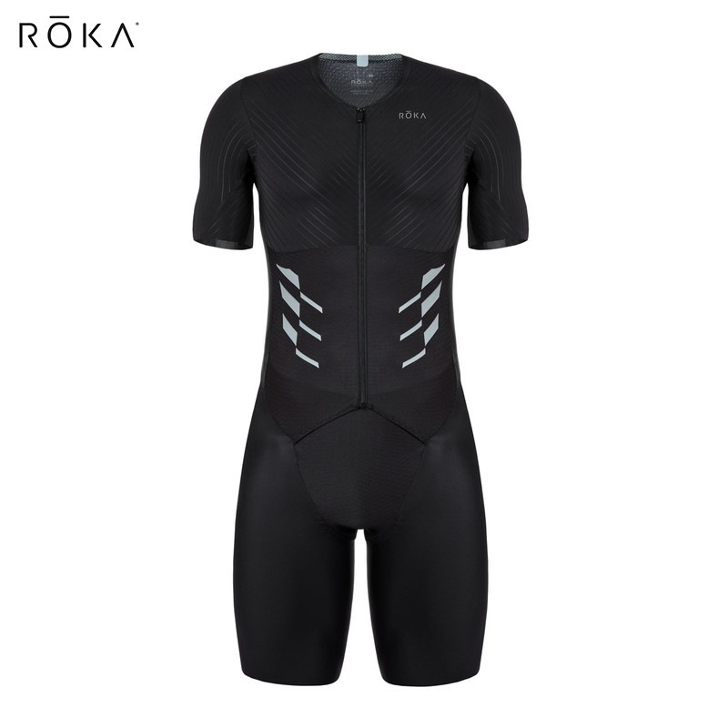 ROKA ロカ Elite Aero II SS Tri Suit Black メンズ・ジェネレーションII・エリート・エアロ ショートスリーブ・トライスーツ男性用トライスーツ（半袖タイプ）|ウェア|