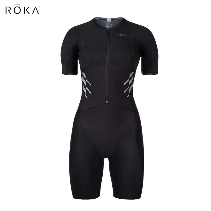 ROKA ロカ Elite Aero II SS Tri Suit WMN Black ウィメンズ・ジェネレーションII・エリート・エアロ ショートスリーブ・トライスーツ女性用トライスーツ（半袖タイプ