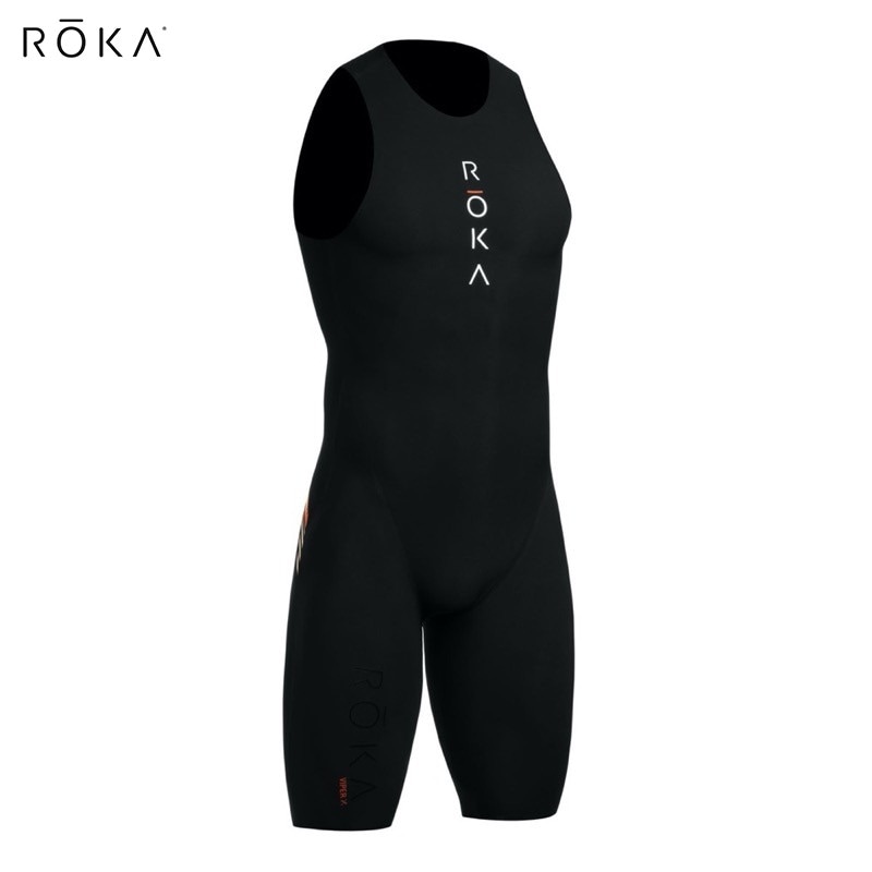 ROKA ロカ Viper X sleeveless Black/Torch メンズ・バイパー X スリーブレス　スイムスキン男性用スイムスキン（ノースリーブ・タイプ／ハイエンドモデル）|スイム|トラ