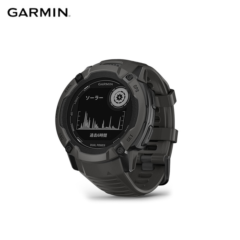 Garmin ガーミン Instinct 2X Dual Power (ソーラー充電対応) Graphite  タフネスGPSウォッチ|スポーツウォッチ|トライアスロン用品