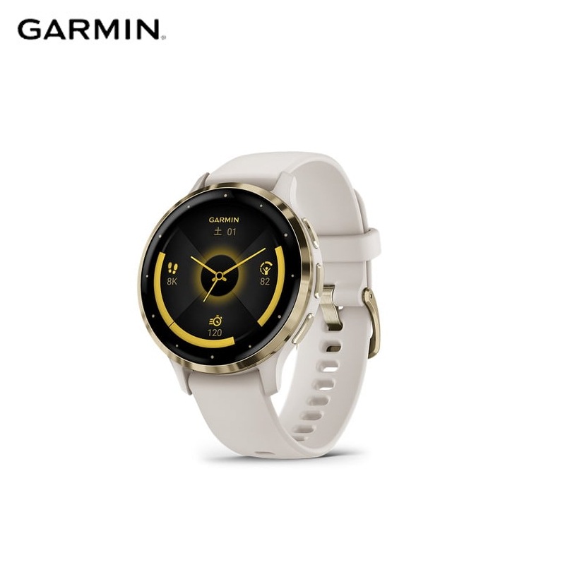 Garmin ガーミン Venu 3S Ivory / Cream Gold  フィットネスGPSウォッチ|スポーツウォッチ|トライアスロン用品