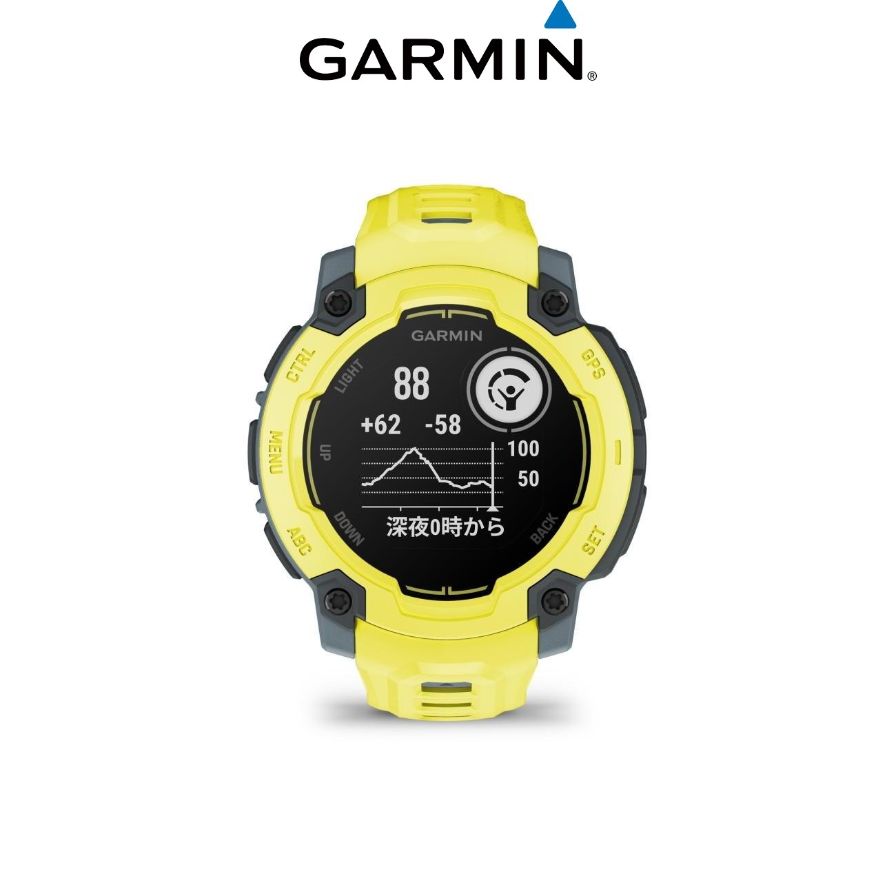 Garmin ガーミン Instinct EタフネスGPSウォッチLime 45mm　