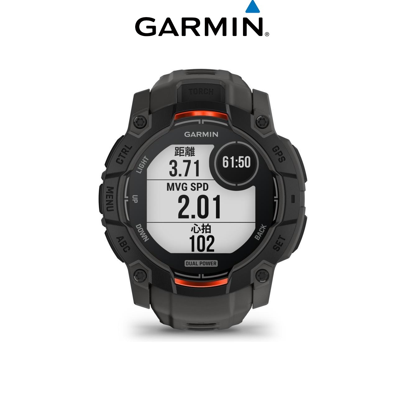Garmin ガーミン Instinct 3 Dual PowerタフネスGPSウォッチBlack 50mm　