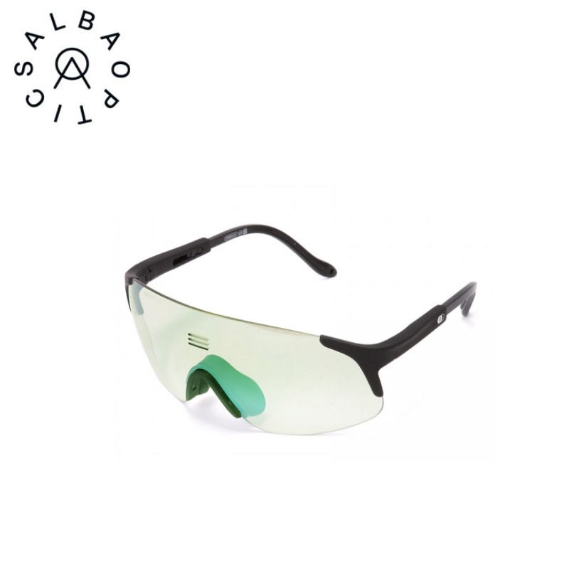 ALBA OPTICS JUMBO ジャンボ 調光グリーンミラーレンズ サングラス ブラックフレーム(BLK×F-LENS BTL)　
