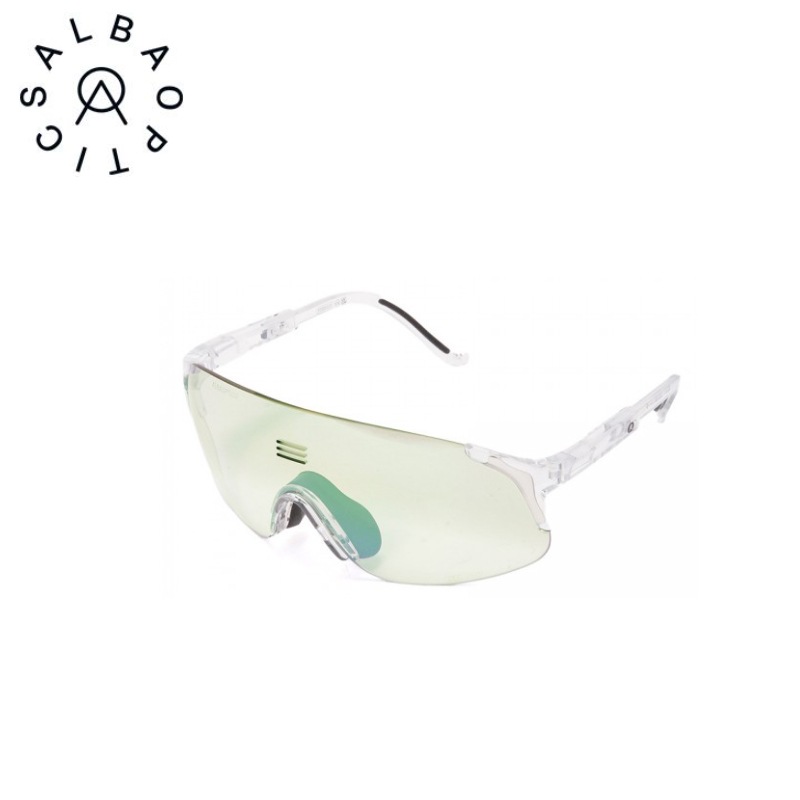 ALBA OPTICS JUMBO ジャンボ 調光グリーンミラーレンズ サングラス グロッシークリスタルフレーム(CRS GLS×F-LENS BTL)　
