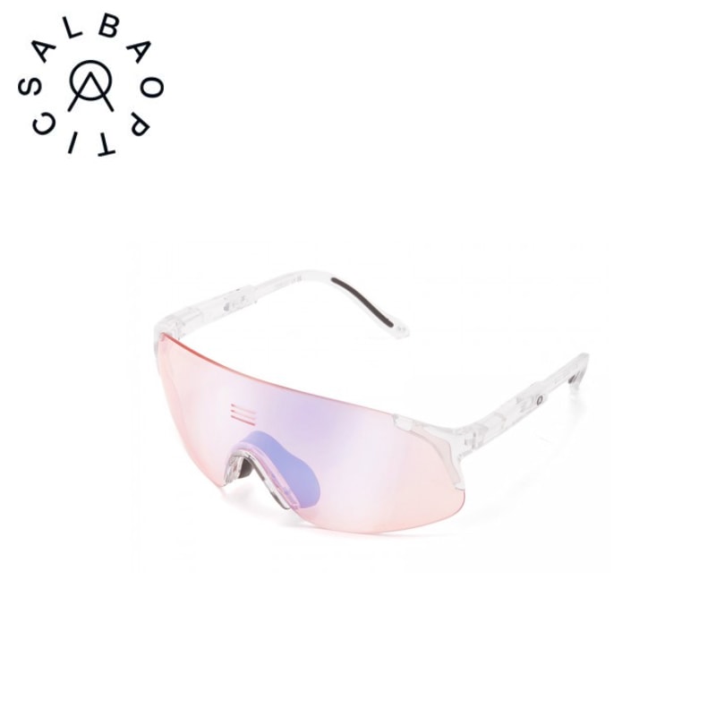 ALBA OPTICS JUMBO ジャンボ 調光ブルーミラーレンズ サングラス グロッシークリスタルフレーム(CRS GLS×F-LENS FLM)　