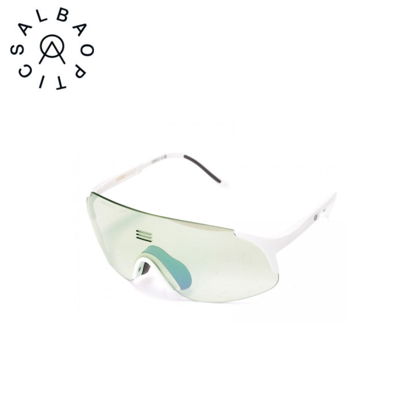 ALBA OPTICS JUMBO ジャンボ 調光グリーンミラーレンズ サングラス ホワイトフレーム(WHT×F-LENS BTL)　
