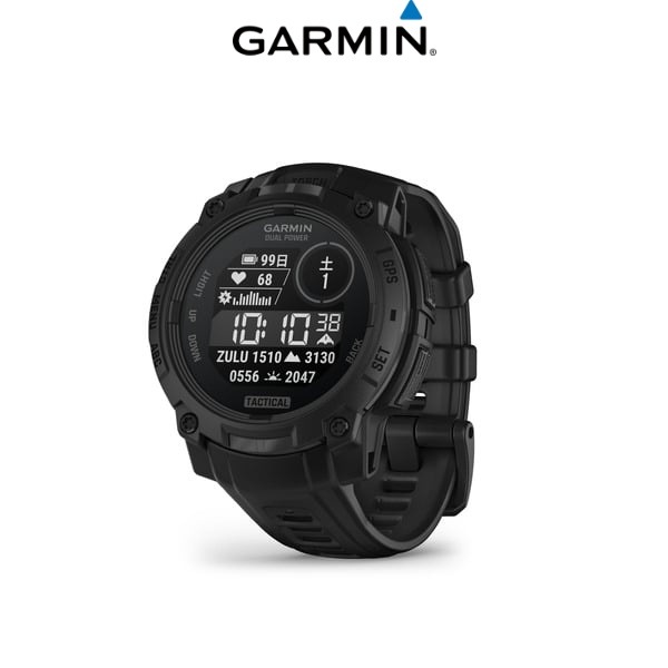 Garmin ガーミン  Instinct 3 Dual Power 45mm Tactical タフネスGPSウォッチ Black　