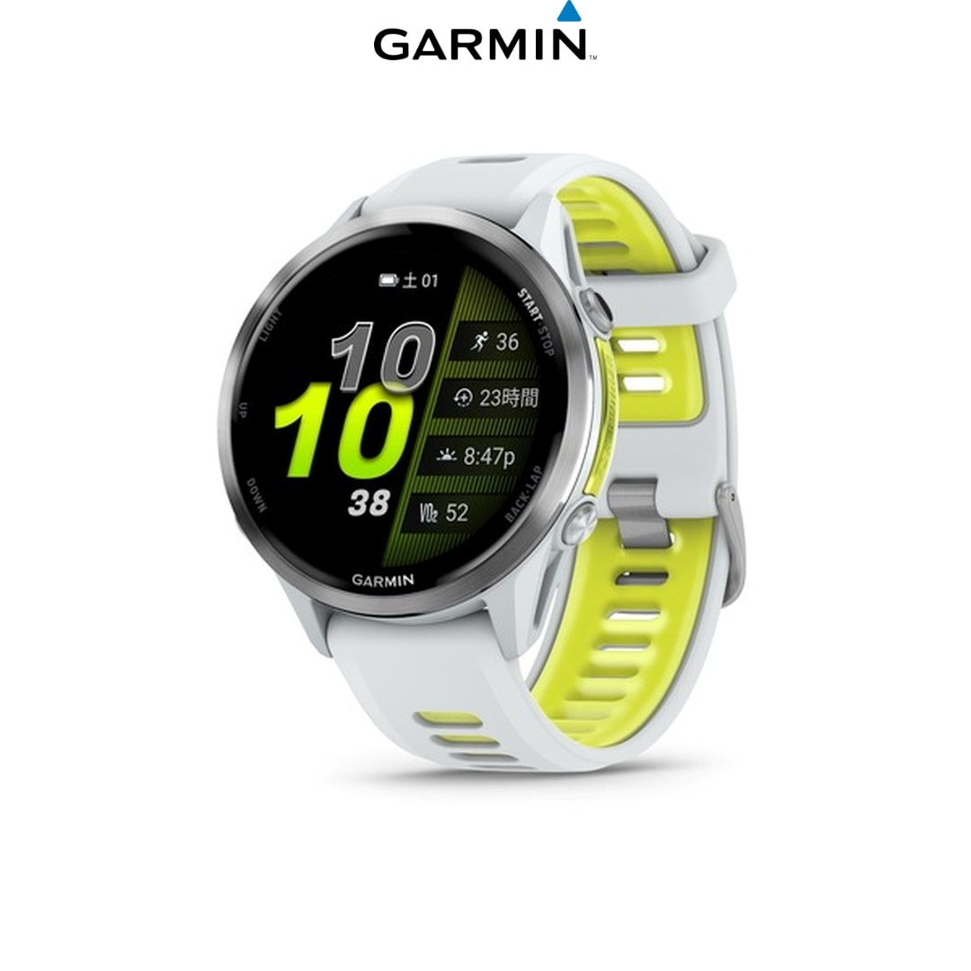 Garmin ガーミン  Forerunner 970 White / Amp Yellow フラッグシップランニングGPSウォッチ　|スポーツウォッチ|トライアスロン用品