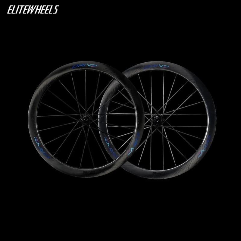 ELITEWHEELS エリートホイール Drive II 50D ドライブ2 50D カーボンスポーク ディスクブレーキ ホイール前後セット 10周年記念塗装　