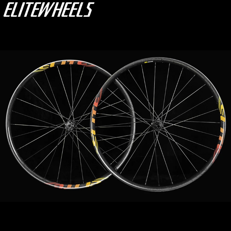 ELITEWHEELS エリートホイール 27.5er Pro28 DB-6B Axle:QR(F:5*100 R:5*135) ディスクブレーキ前後ホイールセット MTB