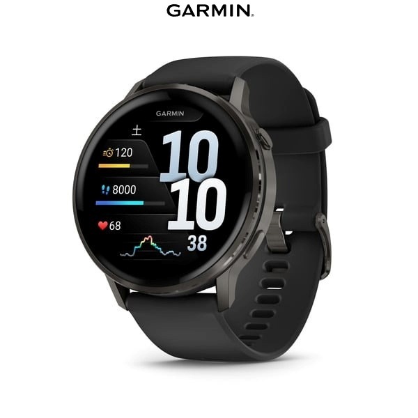 Garmin ガーミン  Venu 4 45mm Slate / Black フィットネスGPSウォッチ　|スポーツウォッチ|トライアスロン用品