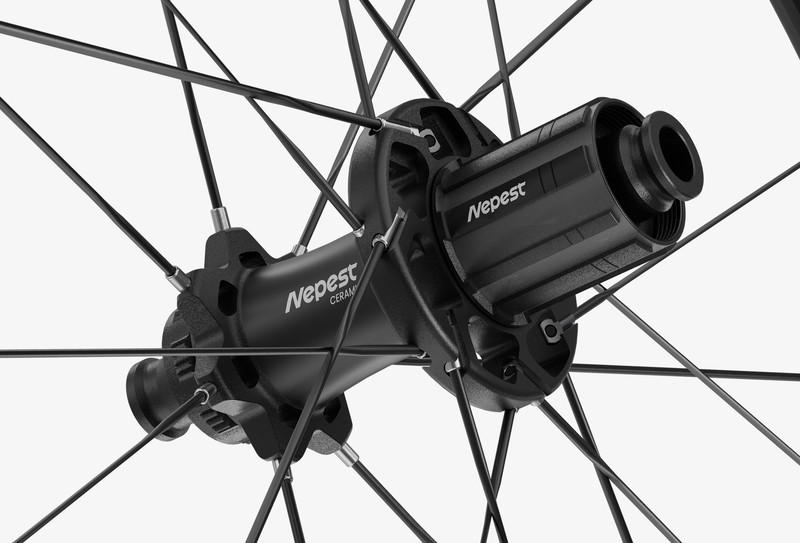 Nepest ネペスト NOVAホイール セラミックハブ付き ラチェット：36T レーザー+ホワイトデカール　