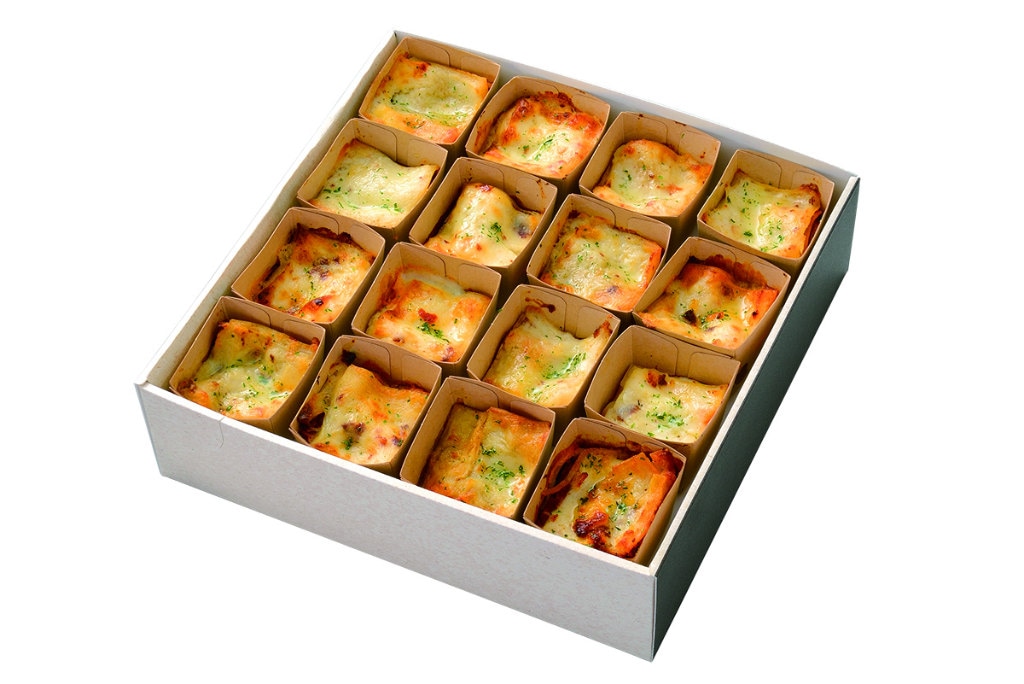 14.無投薬で育てた「北海道十勝産 豊西牛」100％のラザニア