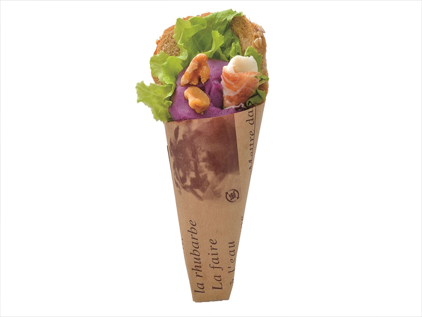 08.花束仕立てのブーケサンド２種＆フルーツサンドイッチ