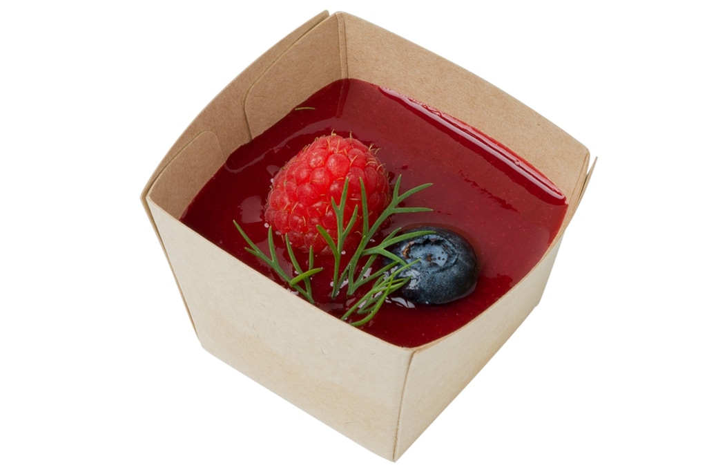 H-18.ハーフサイズBOX ミルクパンナコッタ -ベリー&キャラメルソース- 白砂糖不使用