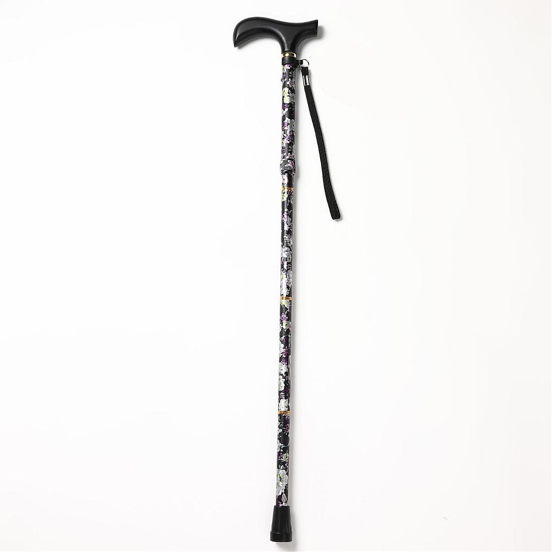 夢ライフステッキ 柄杖折りたたみ伸縮杖 花ワイン | 歩行