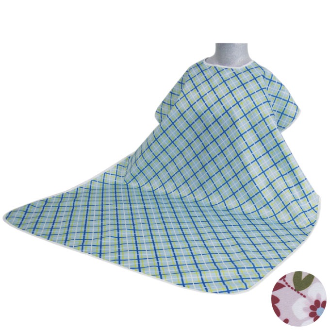 食事用エプロンW 花柄ピンク