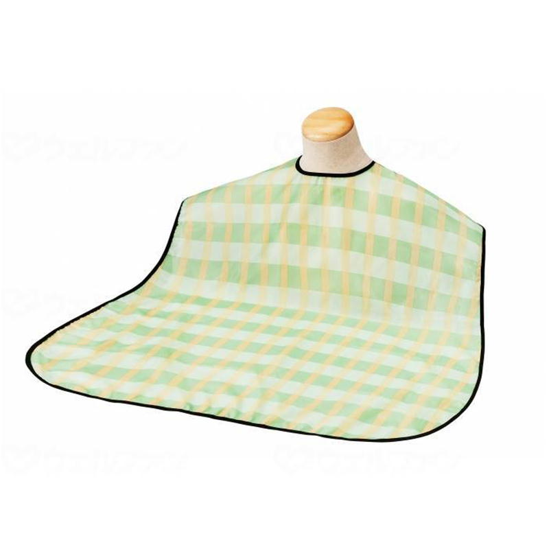 ソフラピレンエプロン ボーダーチェック グリーン