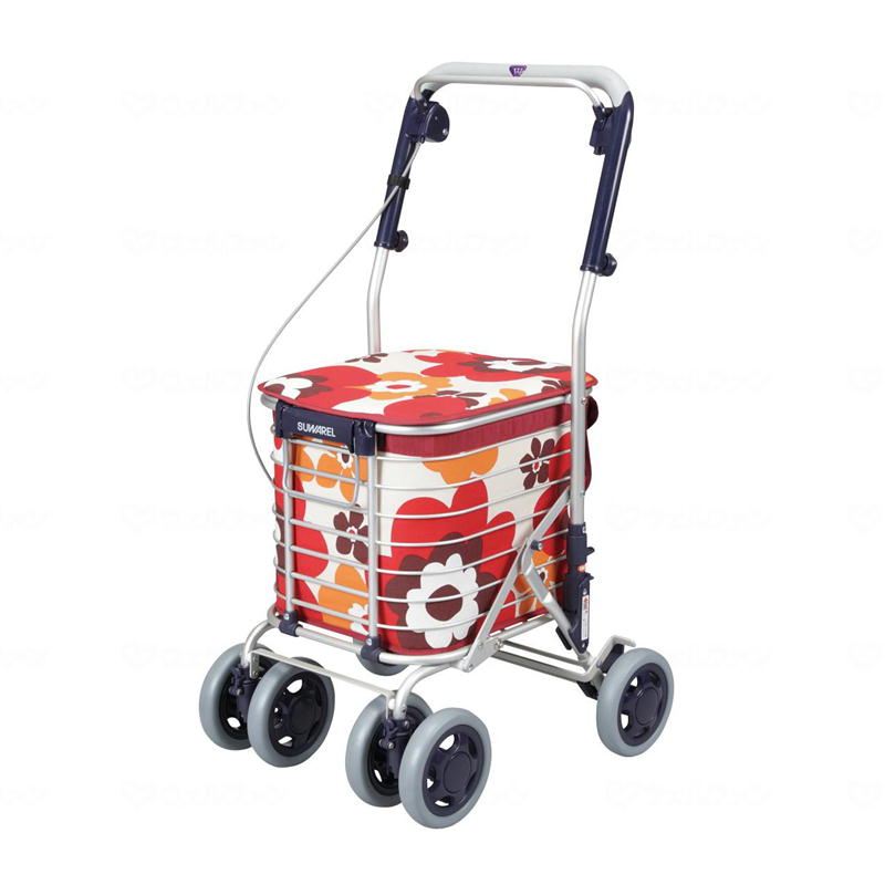 ワイヤーカート スワレル 花柄レッド