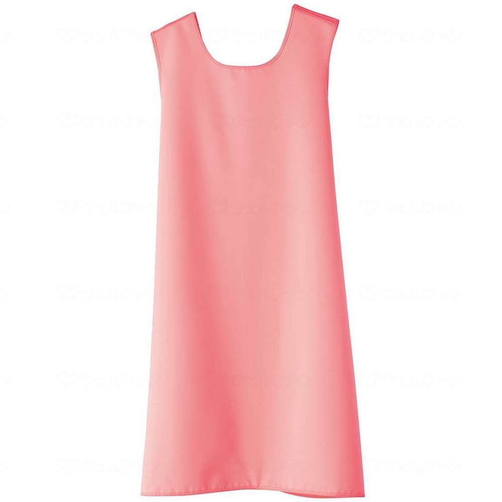 パッとつけられる入浴介護エプロン ピーチ L-LL