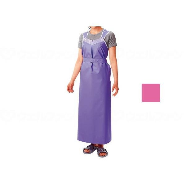 軽やか介助用エプロン ロングタイプ 女性用 ピンク