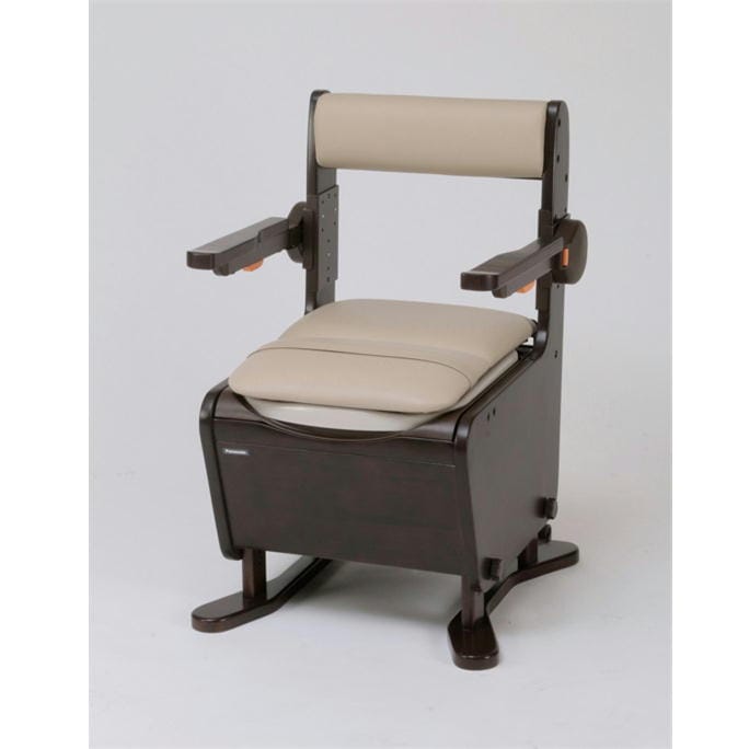 家具調トイレ座楽 ひじ掛けはねあげ 脱臭ソフト ダークブラウン