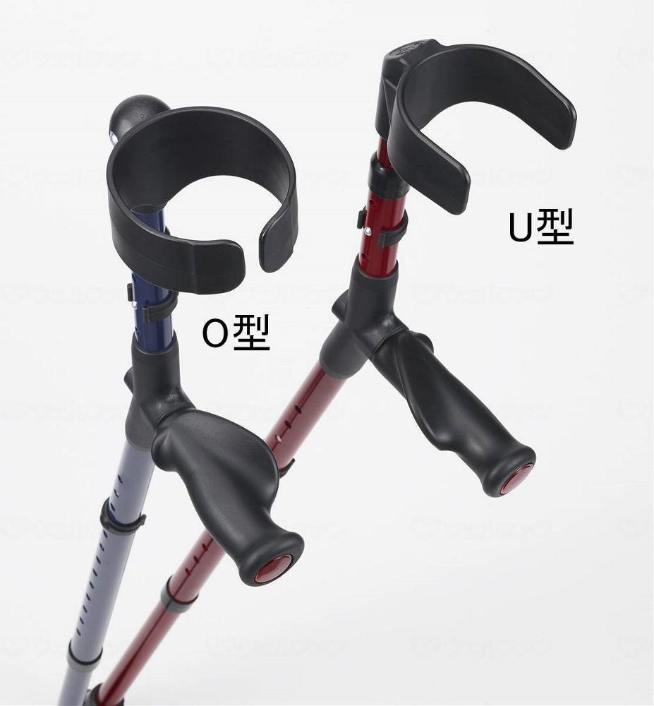 オールニーズクラッチ U型 左手用 ネイビー | 歩行サポート,杖