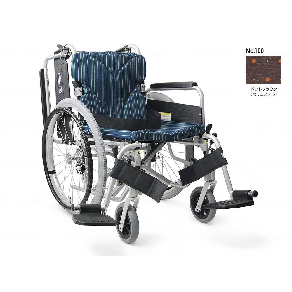 簡易モジュール自走用 中床タイプ 車いす ドットブラウン 座幅42cm