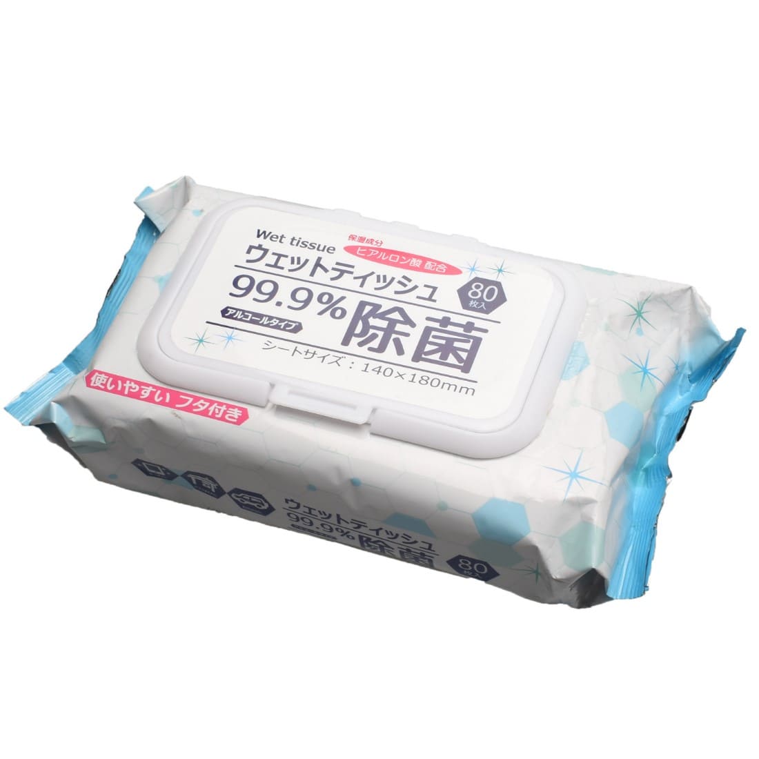 除菌ウェットティッシュ(ふた付き) 80枚入り