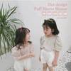 Kids Dot Design Puff Sleeve Blouse 全2色 レッド グリーン|トップス|アイテムから選ぶ