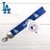 ドジャース リボンキーホルダー ブルー ドジャース グッズ MLB dodgers LA LOS ANGELES ロサンゼルス ロゴ おしゃれ ストリート カラビナ キーホルダー キーリング キーリン