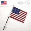 アメリカ 国旗 吸盤付 ミニフラッグ 黒棒 フラッグ AMERICA FLAG 旗 屋内 屋外 ガレージ 車 ディスプレイ 装飾 飾り 国旗 アメリカ国旗 チカーノ ローライダー Lowrider お