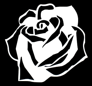 ステッカー ROSE 全4色 ホワイト ブラック レッド ピンク 車 バイク
