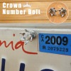 ナンバーボルト クラウン 2個ワンセット CROWN 王冠 ナンバープレートアクセサリー ライセンスボルト ナンバー ボルト おしゃれ 汎用 簡単取付け 車 車用品 飾り 装飾 Lowrider ロー