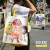 m&m'sトートバッグ エムアンドエムズ かばん エコバッグ ショッピング バック プレゼント ロゴ キャラクター 肩掛け 軽量 大容量 バッグ かわいい 旅行 m&ms エムアンドエム おしゃれ 不