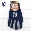 ヤンキース グローブ 滑り止め付手袋 刺繍 MLB NEW YORK YANKEES ニューヨーク ヤンキース ネイビー ブラック おしゃれ ロゴ 手袋 滑り止め バイク 冬 防寒 メジャーリーグ ベ