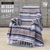 サラペ NO.53 ベージュ メキシカン ラグ 大判 メキシコ MEXICO カバー シート ブランケット エスニック ラグマット キャンプ アウトドア マルチカバー ソファーカバー テーブルクロス 