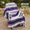 サラペ No.57 パープル グレー メキシカン ラグ 大判 厚手 メキシカンラグ MEXICO ブランケット エスニック ラグマット キャンプ アウトドア ラグ カバー シート 敷物 マルチカバー 