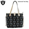 レイダース トートバッグ ロゴ NFL RAIDERS トート かばん 肩掛け バッグ レディース おしゃれ ブラック フェイクレザー 合皮 アメフト アメリカンフットボール Lowrider ローラ